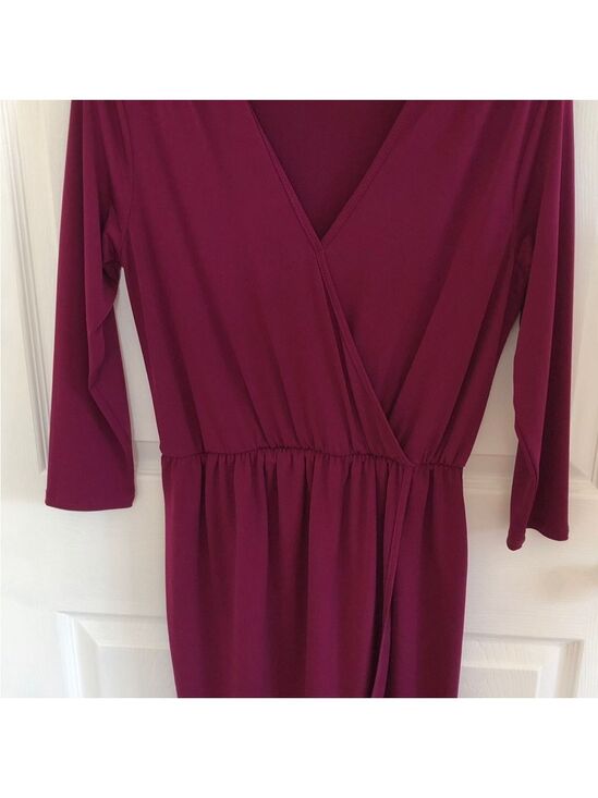 Charming Charlie Dresses & Skirts - Size S Charming Charlie V Neck Wrap Midi Dress 3/4 Sleeves USA Tulip Dress